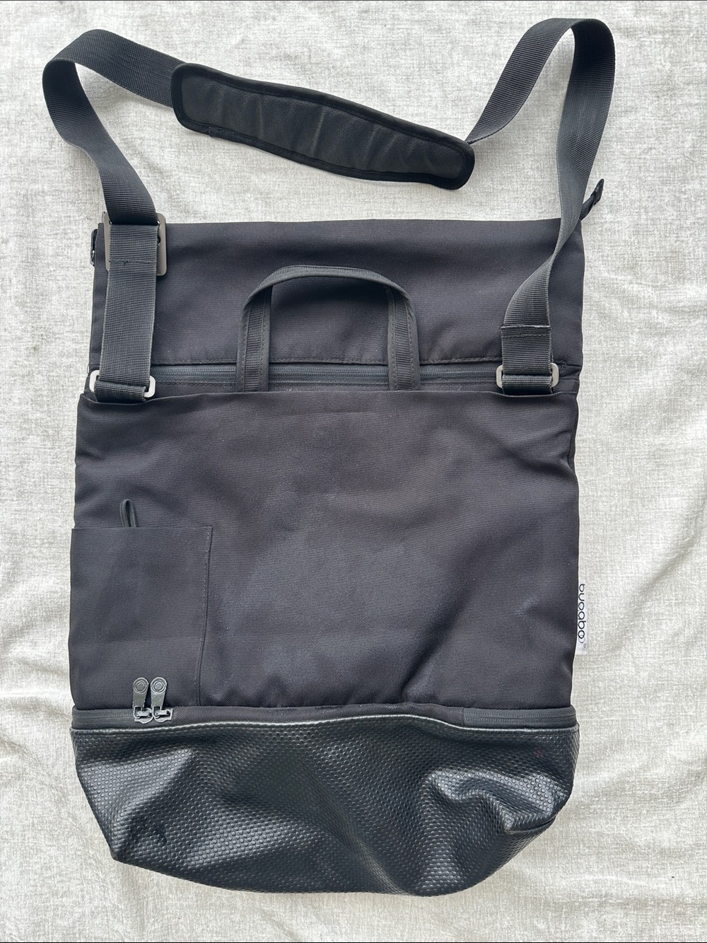 Bugaboo Black Convertible Messenger Tote Bag